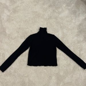 Oak + Fort Cropped Turtleneck Sweater Size Small